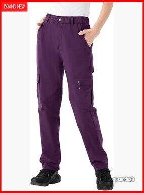 Water-Resistant Hiking Cargo Pants UPF 50+ Quick Dry Travel Work Pants